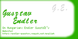 gusztav endler business card